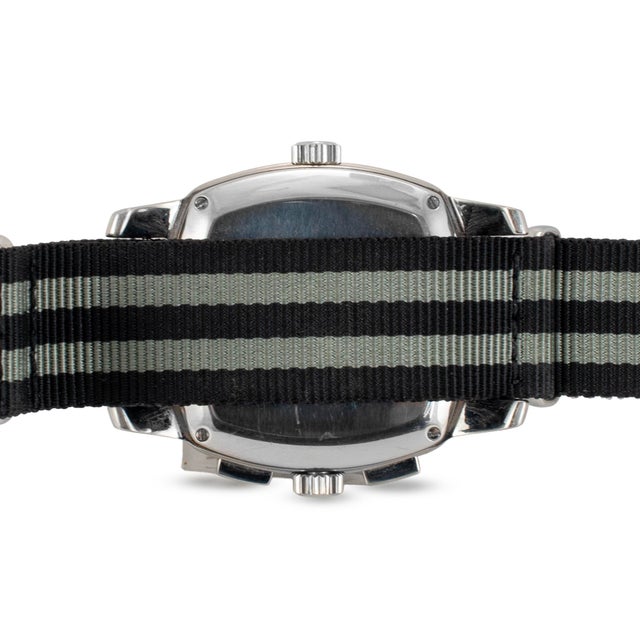 Early 21st Century Jeanrichard Chronoscope 43mm 25030 Nato Strap Automatic Steel Watch For Sale - Image 5 of 10