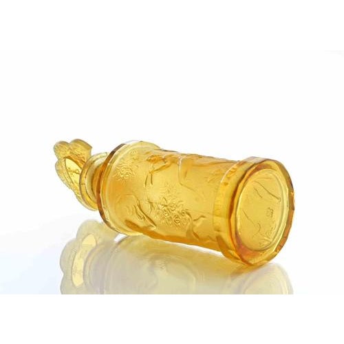 Art Deco Art Glass Perfume Bottle by Heinrich Hoffmann, Austria, 1930s For Sale - Image 3 of 5