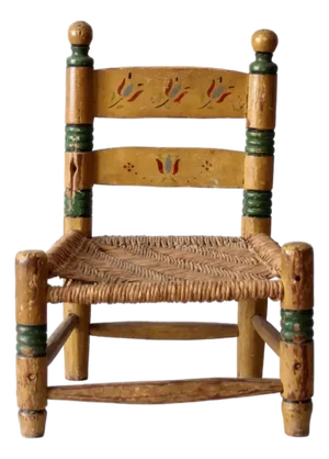 Vintage Mexican Folk Art Children's Chair