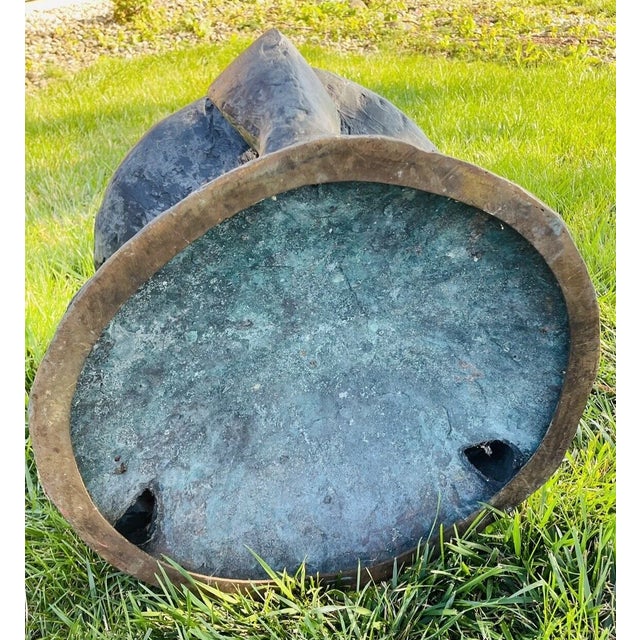 Gene Summers F31a Stool Set Bronze Outdoor Table Plant Stands 80s Brutalist For Sale - Image 14 of 16