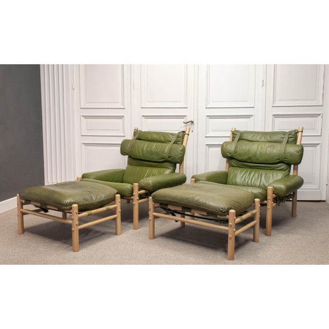 Inca Lounge Chairs and Ottomans by Arne Norell for Norell AB, Sweden, 1970s, Set of 4 For Sale - Image 16 of 16