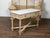 19th Century, Bleached Walnut Console Table with White Marble Top, Faceted Legs For Sale - Image 10 of 12