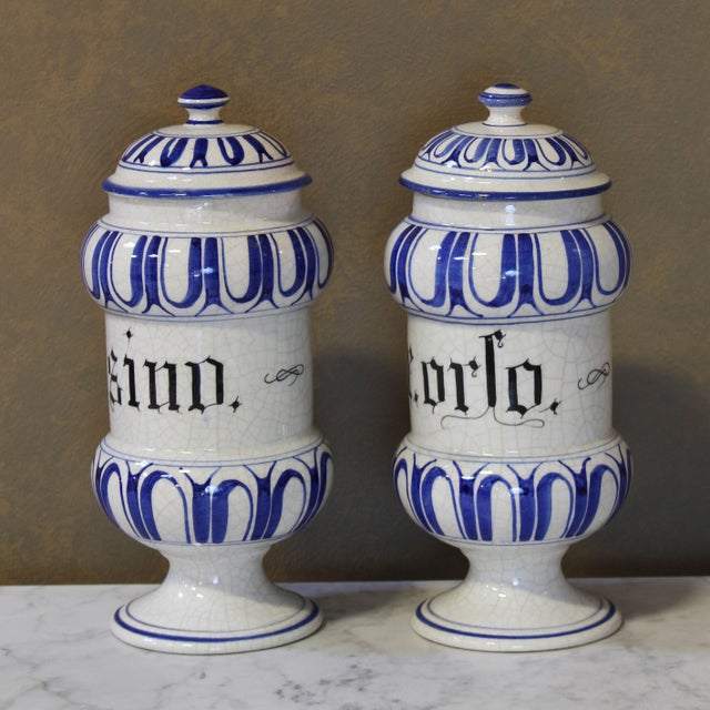 Vintage Italian Apothecary Jars A Pair Chairish