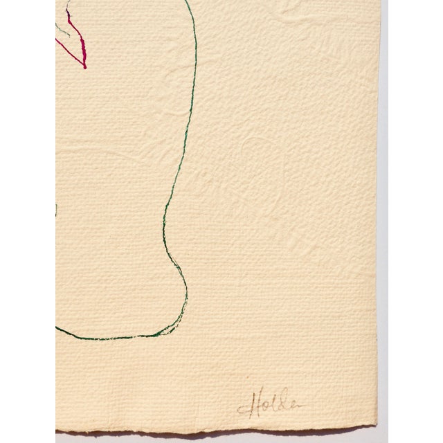 Modern "Flowers in a Vase" Contemporary Still Life Ink Drawing by Martha Holden For Sale - Image 3 of 6