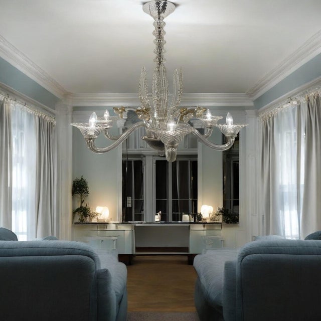 Large venetian murano glass chandelier 1960’s height 94 cm width 100 cm depth 100 cm features 6 lights requires e14 light...