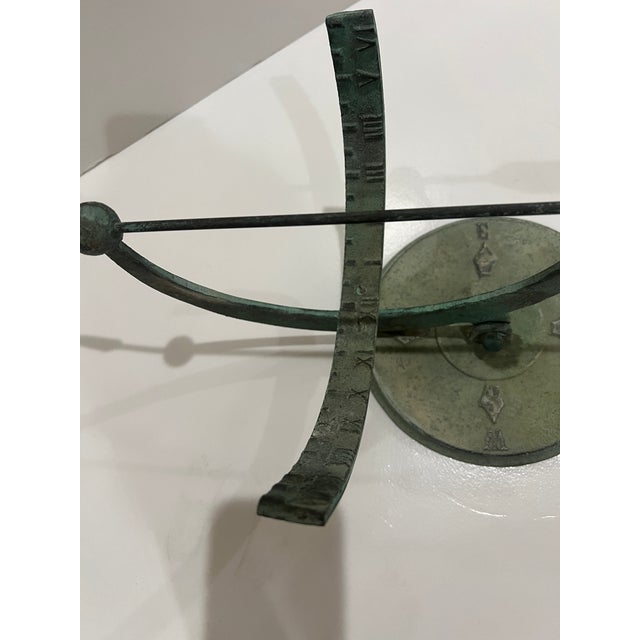 Early 20th Century Antique 20th-Century Equatorial Sundial Patinated For Sale - Image 5 of 6