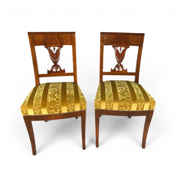 Set of Four Biedermeier Chairs, 1820 For Sale - Image 4 of 4