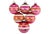 Mid 20th Century No!! Shiny Brite Pink Banded Ball Ornaments - Set of 6 For Sale - Image 5 of 5