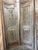 Antique Hand-Carved Wood Sliding Barn Doors – Distressed Gray Floral Panels 96x27 For Sale - Image 4 of 6