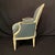 Antique French Louis XVI painted and carved furniture set of sofa/loveseat and two armchairs or bergere chairs, all in...