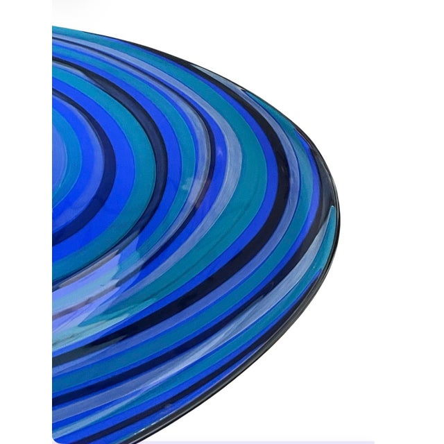 Glass Nemtoi Fine Glass Art Sculptural Platter- Signed For Sale - Image 7 of 8