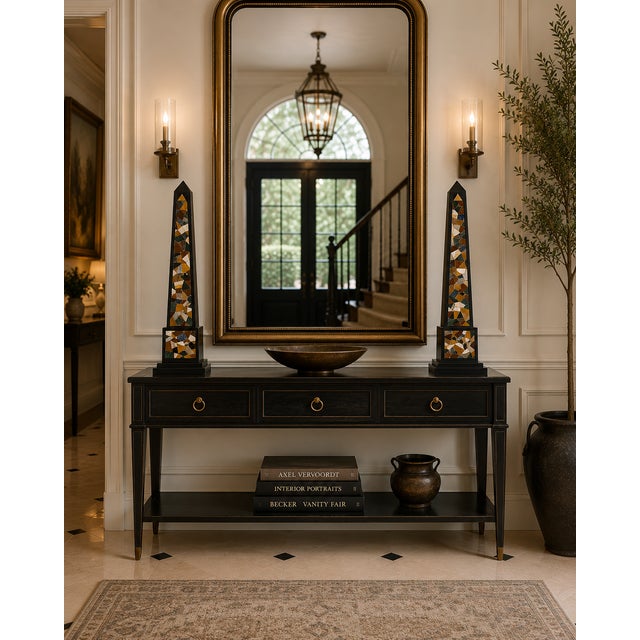 A magnificent and highly unusual pair of antique Italian Art Deco decorative objects, beautifully modelled as monumental...