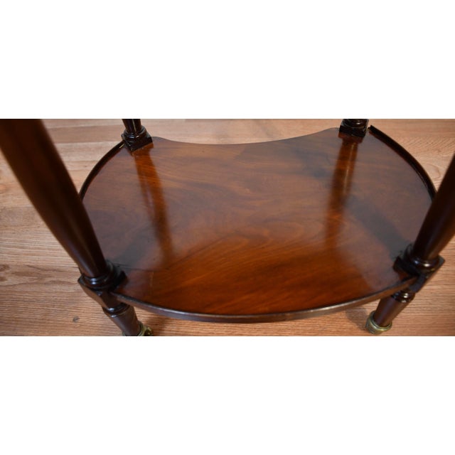 1910 French Louis XV Mahogany Marble Top Nightstand Bedside Table For Sale - Image 9 of 14