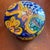 Mexican 10”decorative Talavera Pottery Plate and 6 Piece Appetizer Tray Set - Group of 7 For Sale - Image 3 of 9