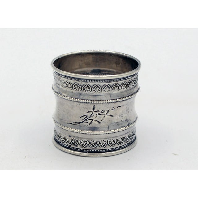 Silver Circa 1860 Coin Silver Napkin Ring For Sale - Image 8 of 8