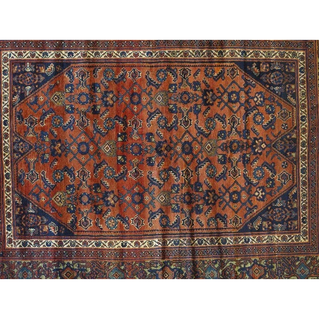 Persian 1900's Antique Injelas Rug For Sale - Image 3 of 7