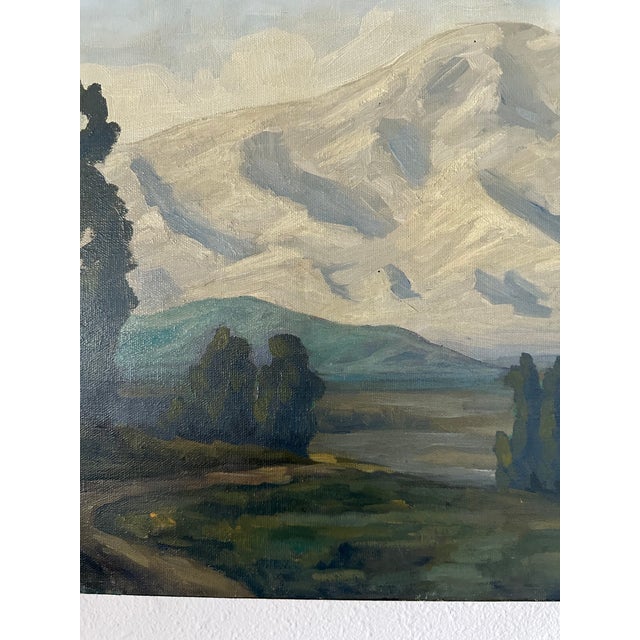 Mid 20th Century Vintage Signed Mid-Century Plein Air Landscape Oil Painting For Sale - Image 5 of 9