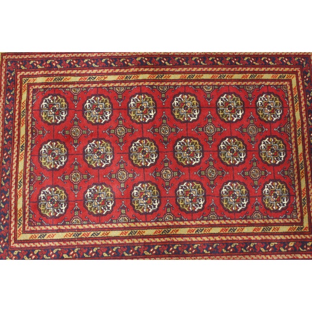 1970s Vintage Traditional Turkish Anatolian Hand Knotted Ikat Kayseri Rug For Sale - Image 4 of 10