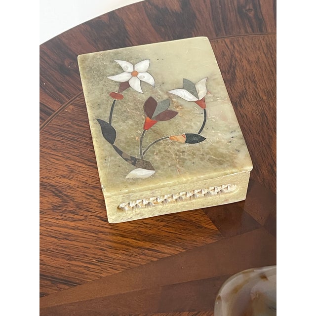 Set of 3, Antique Stone Boxes Dish Desk Accessories For Sale - Image 4 of 7