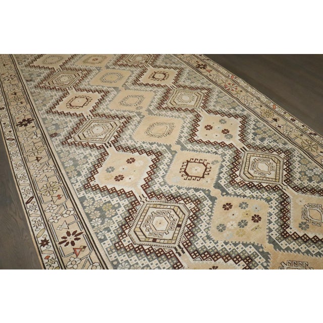 Gray Geometric Antique Shirvan Gallery Rug - 6'2" x 12'5" For Sale - Image 8 of 11