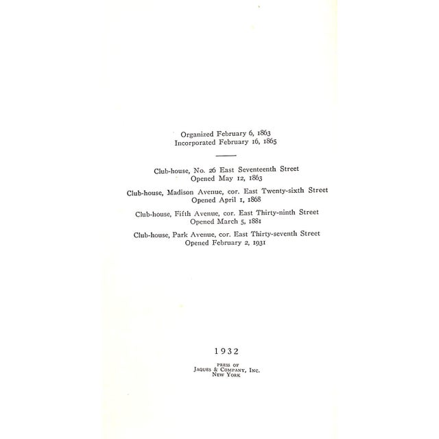 The Union League Club of New York 1932 Members Annual For Sale - Image 4 of 9