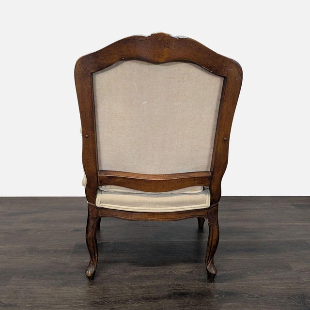 2000 - 2009 Louis XV Style Carved Wood Velvet Fauteuil Armchair For Sale - Image 5 of 11