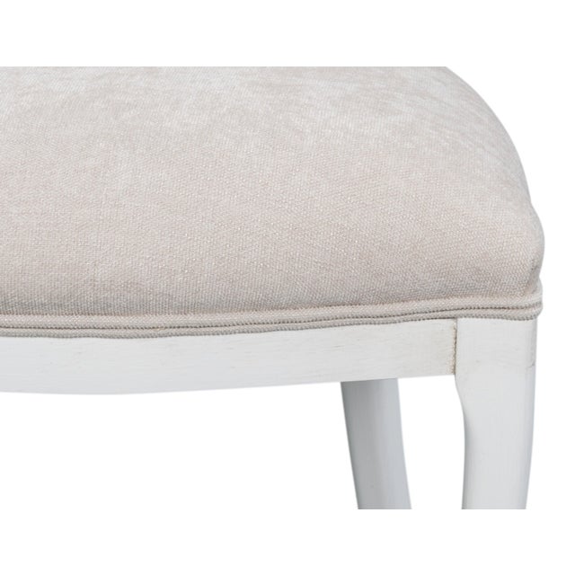 Wood Louis XV Cane Back Dining Chairs in White, Sets of 2 For Sale - Image 7 of 11