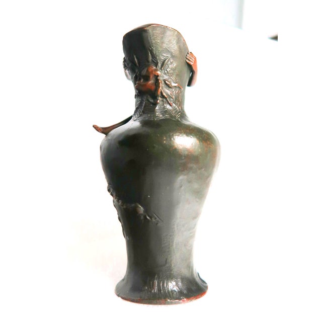 Early 20th Century Art Nouveau Exquisite Bronze Sculpture of Nude on Ewer For Sale - Image 10 of 18