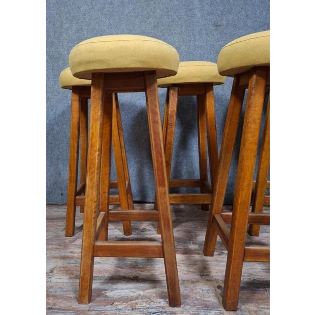 Wooden Stools, Set of 5 For Sale - Image 3 of 7