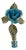 Capodimonte Porcelain Rose Lamp Finial in Blue For Sale