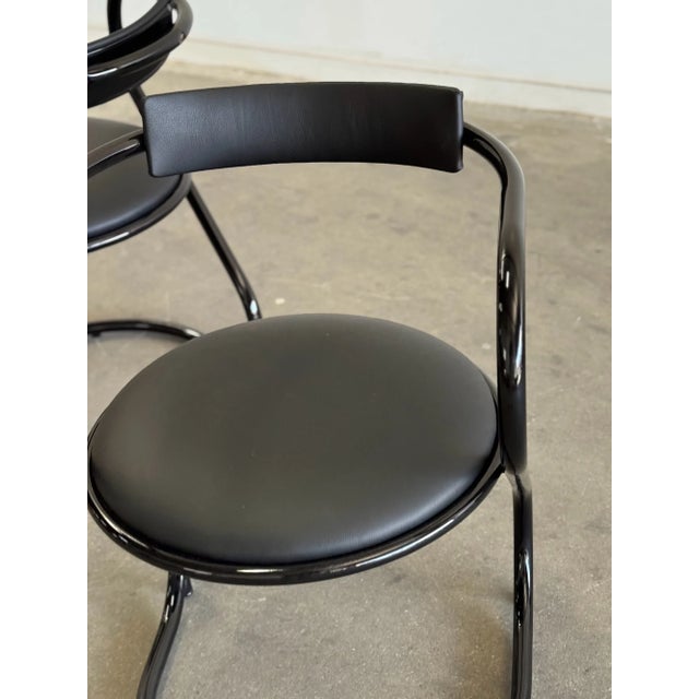 1990s Late 20th Century Cantilevered Side Chairs - Pair For Sale - Image 5 of 12