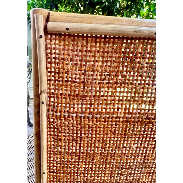 Vintage Bamboo Rattan and Cane 12 Bottle Wine Rack For Sale - Image 9 of 9