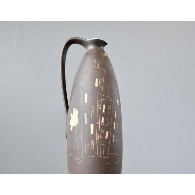 Handmade Ceramic Paris Pitcher by Keto Keramik, 1950s For Sale - Image 4 of 9