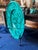 Green Large Art Deco Faux Malachite Painted Decorative Vintage Plate Charger on Stand For Sale - Image 8 of 10