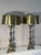 Antique Palatial Baroque Style Brass Lamps With Brass Shades - a Pair For Sale - Image 11 of 12