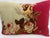 Decorative pillow upholstered in richly woven 19th century Aubusson tapestry, adorned with an elegant floral motif. A...