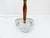 Wood Scandinavian Table Lamp in Aqua Glass, Wood and Brass attributed to Nybro Armaturfabrik, Sweden, 1960s For Sale - Image 7 of 9