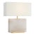 Ian K. Fowler by Visual Comfort Signature Matero Medium Table Lamp in Alabaster with Linen Shade For Sale