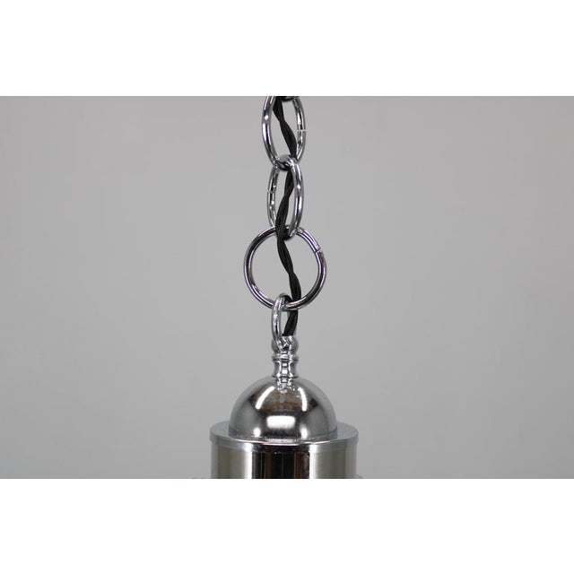 Italian Gold Glass Chandelier, 1970s For Sale - Image 6 of 13