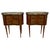 Early 20th Century Louis XVI Style End or Bedroom Side Tables with Marble and Brass Gallery Tops - A Pair For Sale - Image 15 of 18