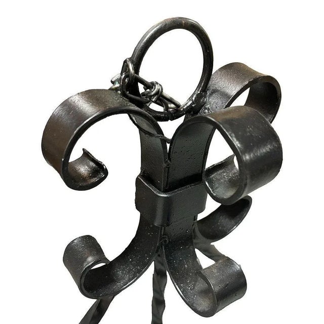 Wood Spanish Revival Wrought Iron 7-Light Wood Beam Grand Wall Sconce For Sale - Image 7 of 8