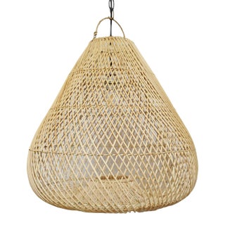 Raw Rattan Batu Drop Lantern Large For Sale