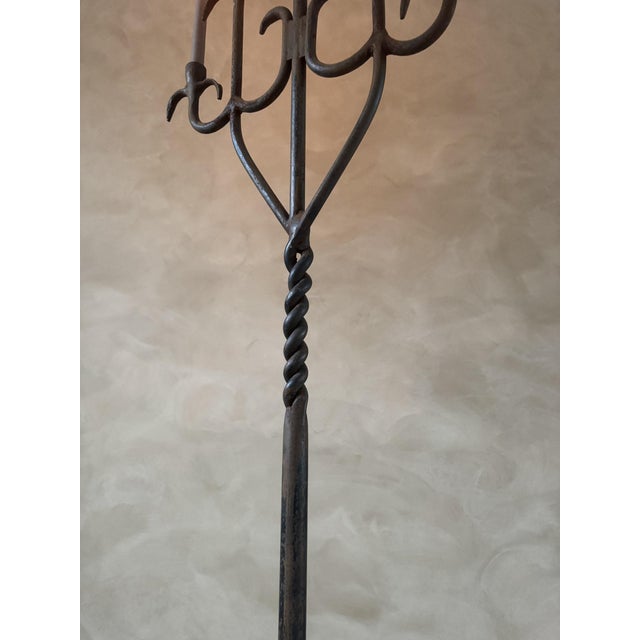 Copper 20th Century Wrought Iron Candelabra For Sale - Image 8 of 9