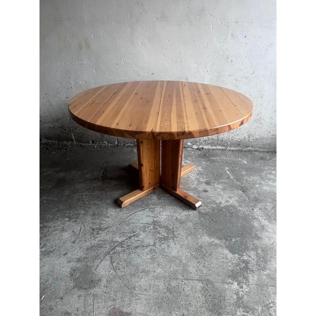 Extendable Pine Dining Table, Scandinavia, 1970s For Sale - Image 6 of 11