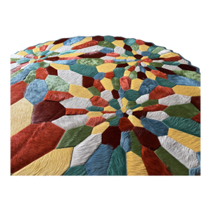 Custom Hide Area Rug -Kyle Bunting- 5’ Dia. Rug. Retails $4,711.