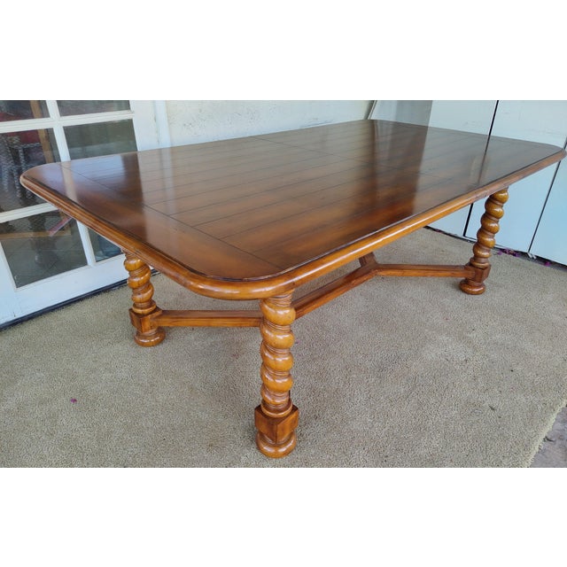 Big 1990s French Barley Twist Style Dining Table For Sale In San Diego - Image 6 of 13