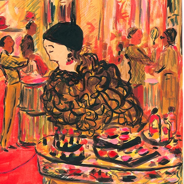 Contemporary The Accessories Department Original Figurative Contemporary Watercolor by Pauline De Roussy De Sales For Sale - Image 3 of 5