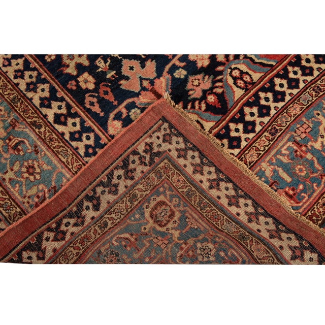 Early 20th Century Antique Bidjar Wool Rug For Sale - Image 4 of 13