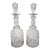 English Mid Victorian Cut Glass Tall Neck Decanters - A Pair For Sale