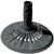 An cast iron, forged steel outdoor patio umbrella base, that has 12 Roman numerals that are laid out like a 12 hour clock...